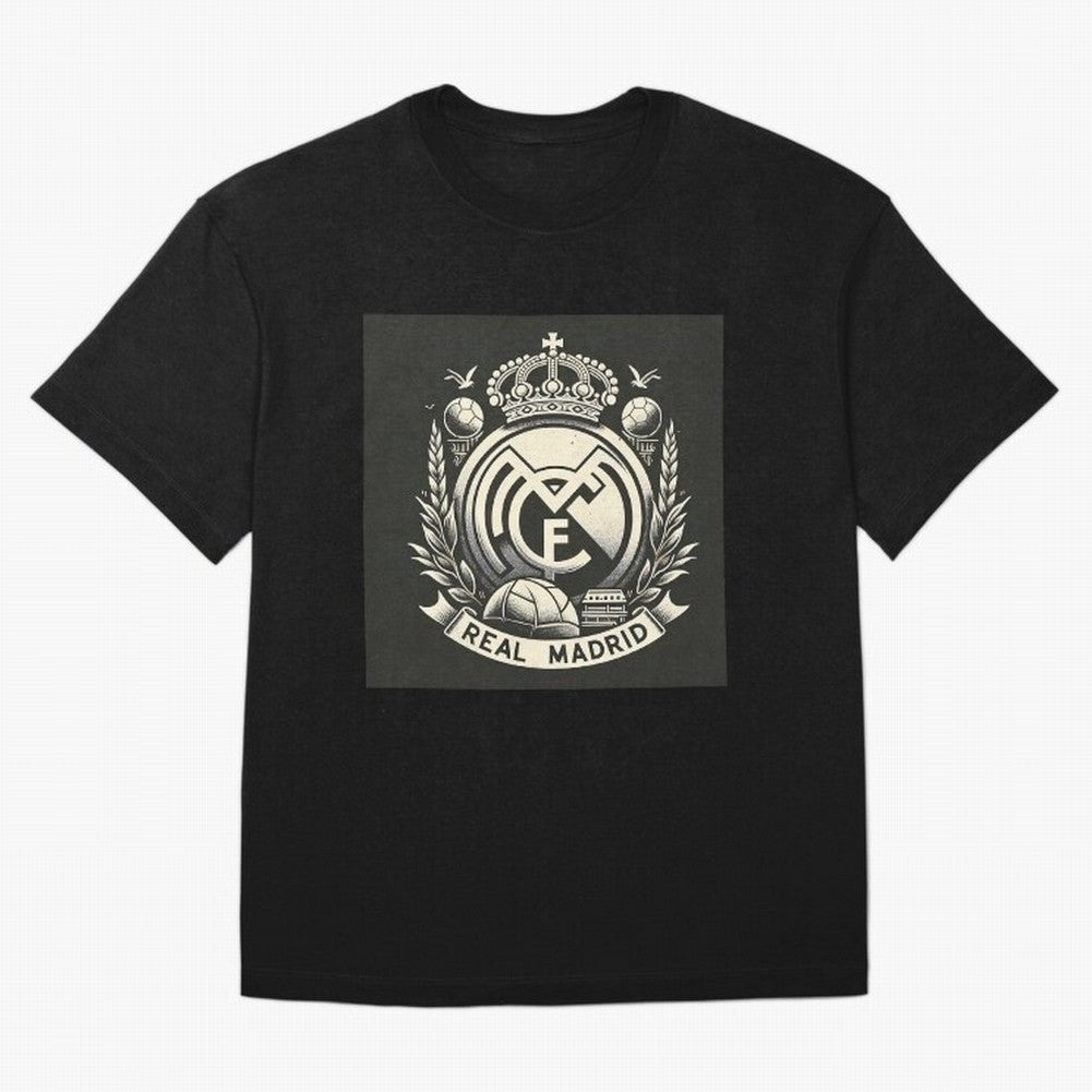 VIntage Style Real Madrid Logo Oversized T-Shirt Celebrate Global Passion for Global Football Passion for FIFA World Cup 2026, Filled with Neymar, Haaland and Cristiano Ronaldo, France, Stadium Chants, National Pride, Trophy Dreams and