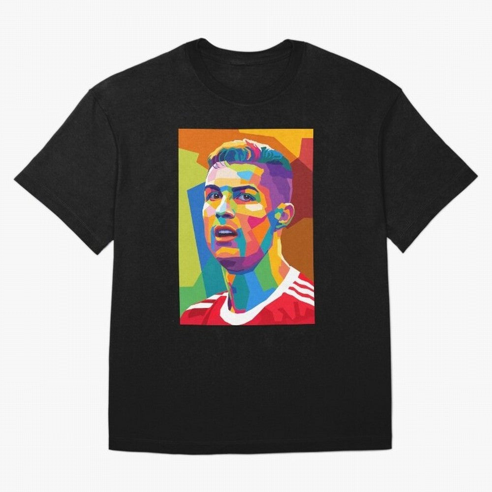 Cristiano Ronaldo Wpap Pop Art Oversized T-Shirt Cheer for FIFA World Cup 2026 Filled with Mbappe and Neymar, Argentina, France and Brazil Energy, Match Day Excitement, Supporter Culture, Golden Goals and Global Football Passion; Perfect for People