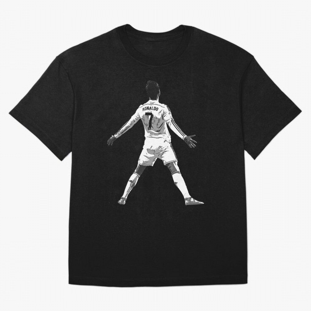 CR7 Cristiano Ronaldo Artwork - Pop Art Style Oversized T-Shirt Show Passion for the Stars of FIFA World Cup 2026 Group Stage for Fans of CR7 and Spain and Netherlands, Bringing Global Supporter Spirit, Legendary Goals, National Colors and