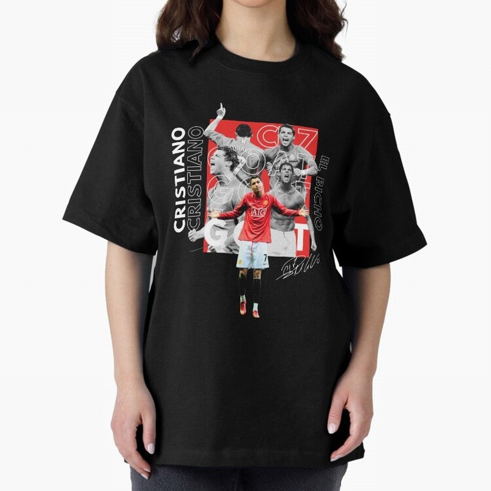 Cristiano Ronaldo CR7 Oversized T-Shirt Create Match Day Hype around FIFA World Cup 2026, Messi and Cristiano Ronaldo, France and Portugal, Tournament Hype, Historic Matchups, Family Viewing Parties and Global Sports Pride; Ideal for Fans Who