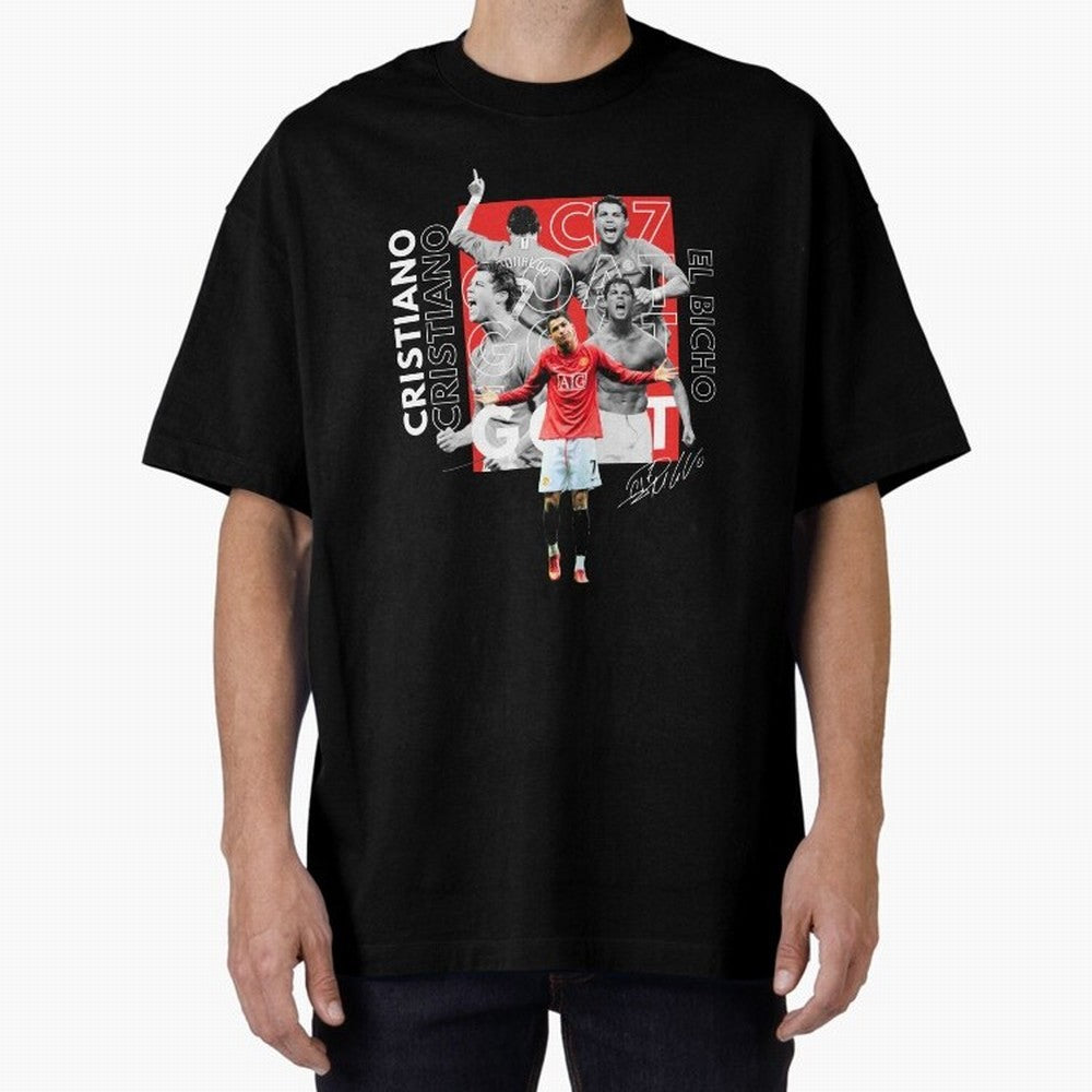 Cristiano Ronaldo CR7 Oversized T-Shirt Create Match Day Hype around FIFA World Cup 2026, Messi and Cristiano Ronaldo, France and Portugal, Tournament Hype, Historic Matchups, Family Viewing Parties and Global Sports Pride; Ideal for Fans Who