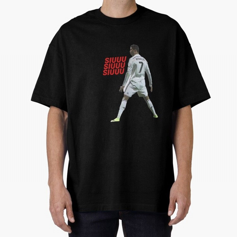 SIUUU #25 Oversized T-Shirt Wear the Spirit of FIFA World Cup 2026 Spirit, Highlighting England and Germany, CR7, Supporter Pride, Iconic Celebrations, Legendary Names and Global Match Day Energy; Ideal for Football Dads, Football Moms, Friends,