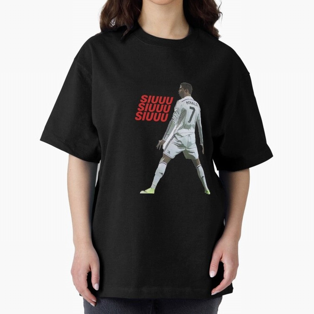 SIUUU #25 Oversized T-Shirt Wear the Spirit of FIFA World Cup 2026 Spirit, Highlighting England and Germany, CR7, Supporter Pride, Iconic Celebrations, Legendary Names and Global Match Day Energy; Ideal for Football Dads, Football Moms, Friends,