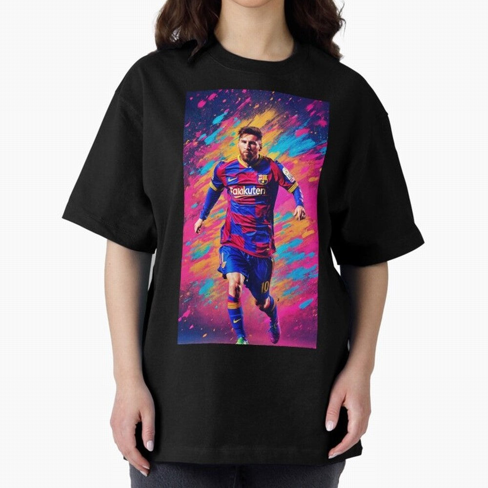 Lionel Messi Oversized T-Shirt Feel the Trophy Chase of Global Football Passion for FIFA World Cup 2026 USA Canada Mexico, Capturing Haaland, Portugal, Spain and Germany, Match Day Excitement, Supporter Culture, Golden Goals and Global Football