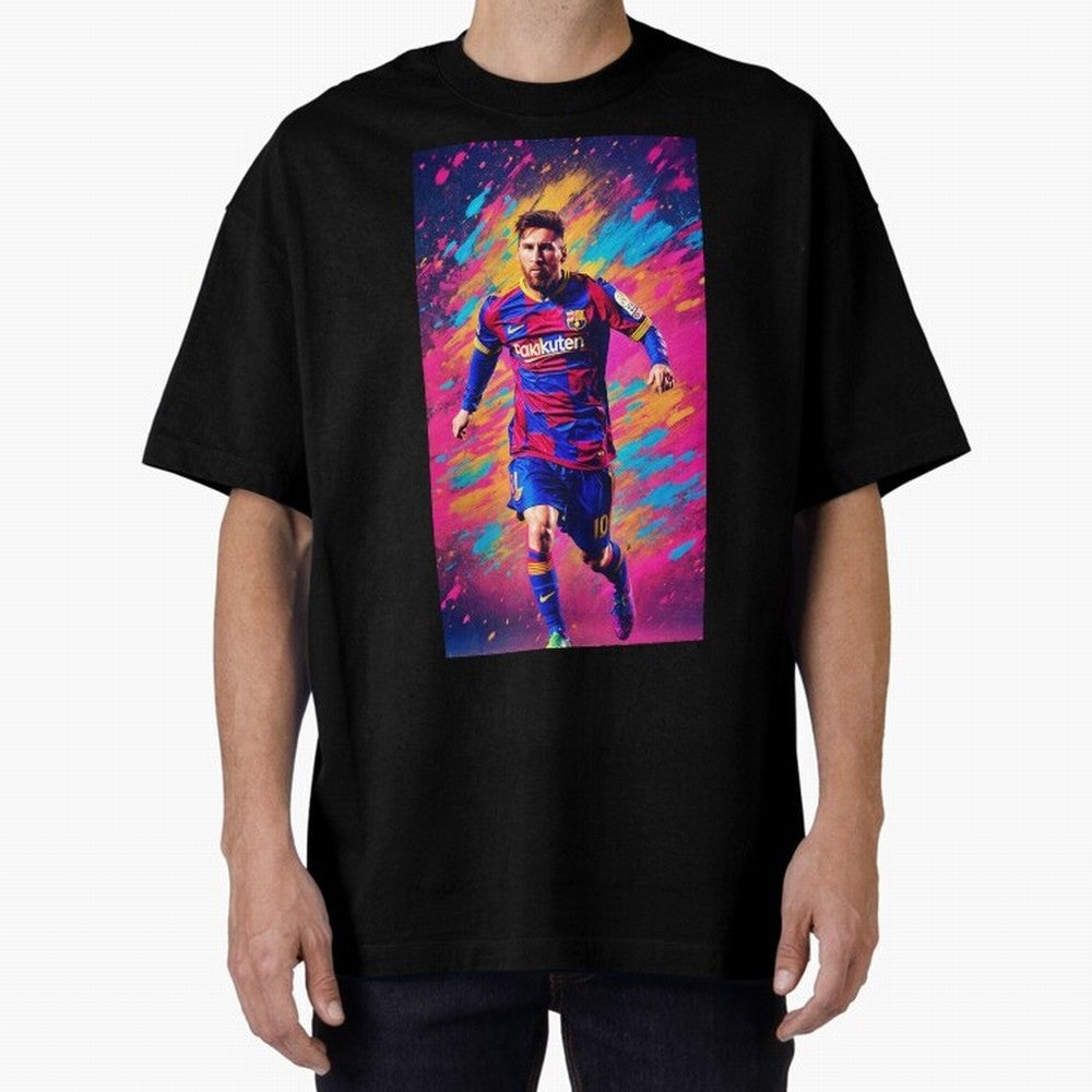 Lionel Messi Oversized T-Shirt Feel the Trophy Chase of Global Football Passion for FIFA World Cup 2026 USA Canada Mexico, Capturing Haaland, Portugal, Spain and Germany, Match Day Excitement, Supporter Culture, Golden Goals and Global Football