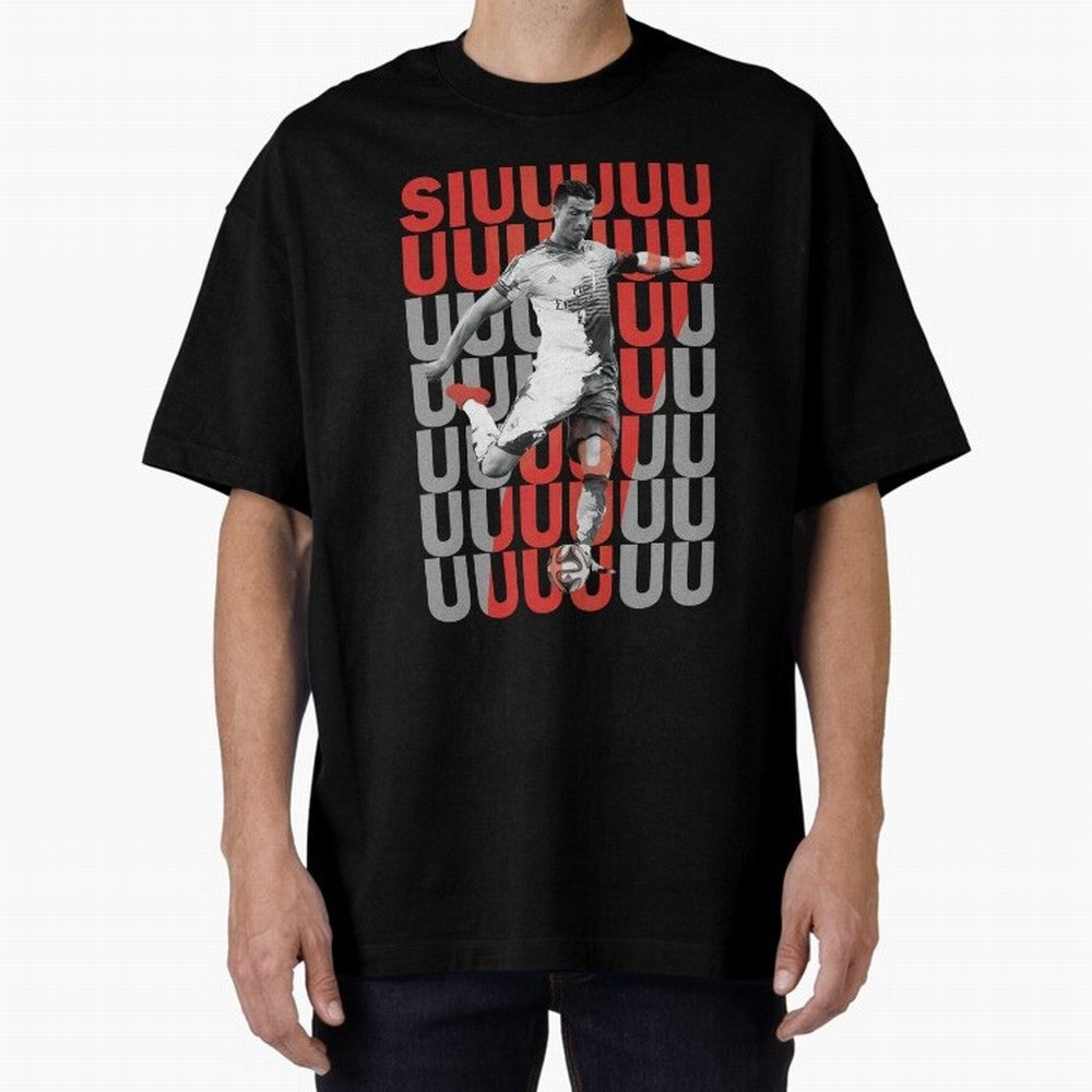 Siuuuuuu Cristiano Ronaldo Oversized T-Shirt Feel the Heartbeat of FIFA World Cup 2026 Group Stage Spirit, Highlighting Argentina and Brazil, CR7, Sports Nostalgia, International Competition, Famous Players and Unforgettable Victories; Perfect for