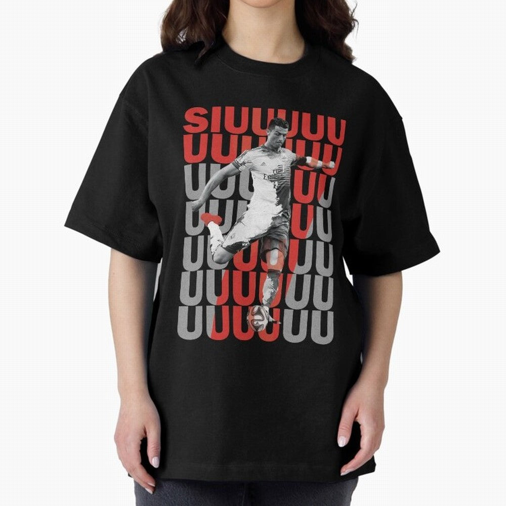 Siuuuuuu Cristiano Ronaldo Oversized T-Shirt Feel the Heartbeat of FIFA World Cup 2026 Group Stage Spirit, Highlighting Argentina and Brazil, CR7, Sports Nostalgia, International Competition, Famous Players and Unforgettable Victories; Perfect for