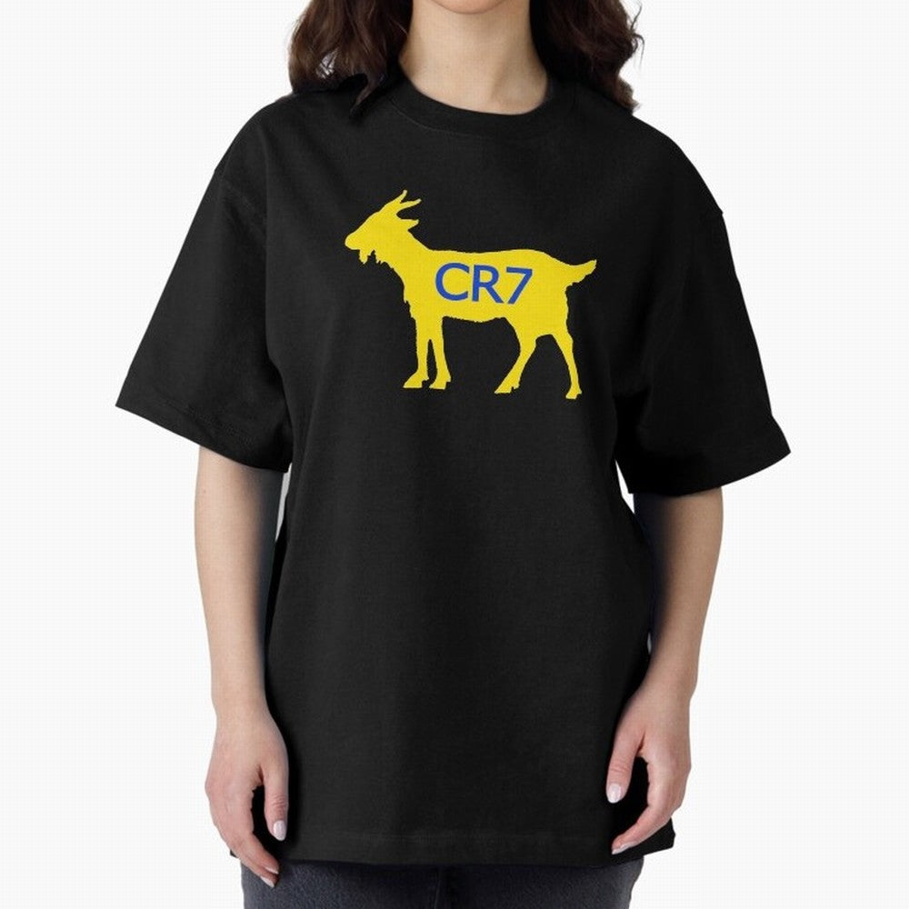CR7 GOAT Yellow Al Nassr Oversized T-Shirt Wear the Spirit of the FIFA World Cup 2026 USA Canada Mexico Journey through CR7 Highlights, Argentina and Brazil Pride, Stadium Chants, National Pride, Trophy Dreams and Unforgettable Football Memories;