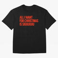 Cristiano Ronaldo - All I Want For Christmas Is Siuuuuuu Oversized T-Shirt Carry the Dream of Match Day Hype around FIFA World Cup 2026 Group Stage, CR7 and Messi, England, France and Netherlands, Worldwide Fan Energy, Dramatic Goals, Stadium