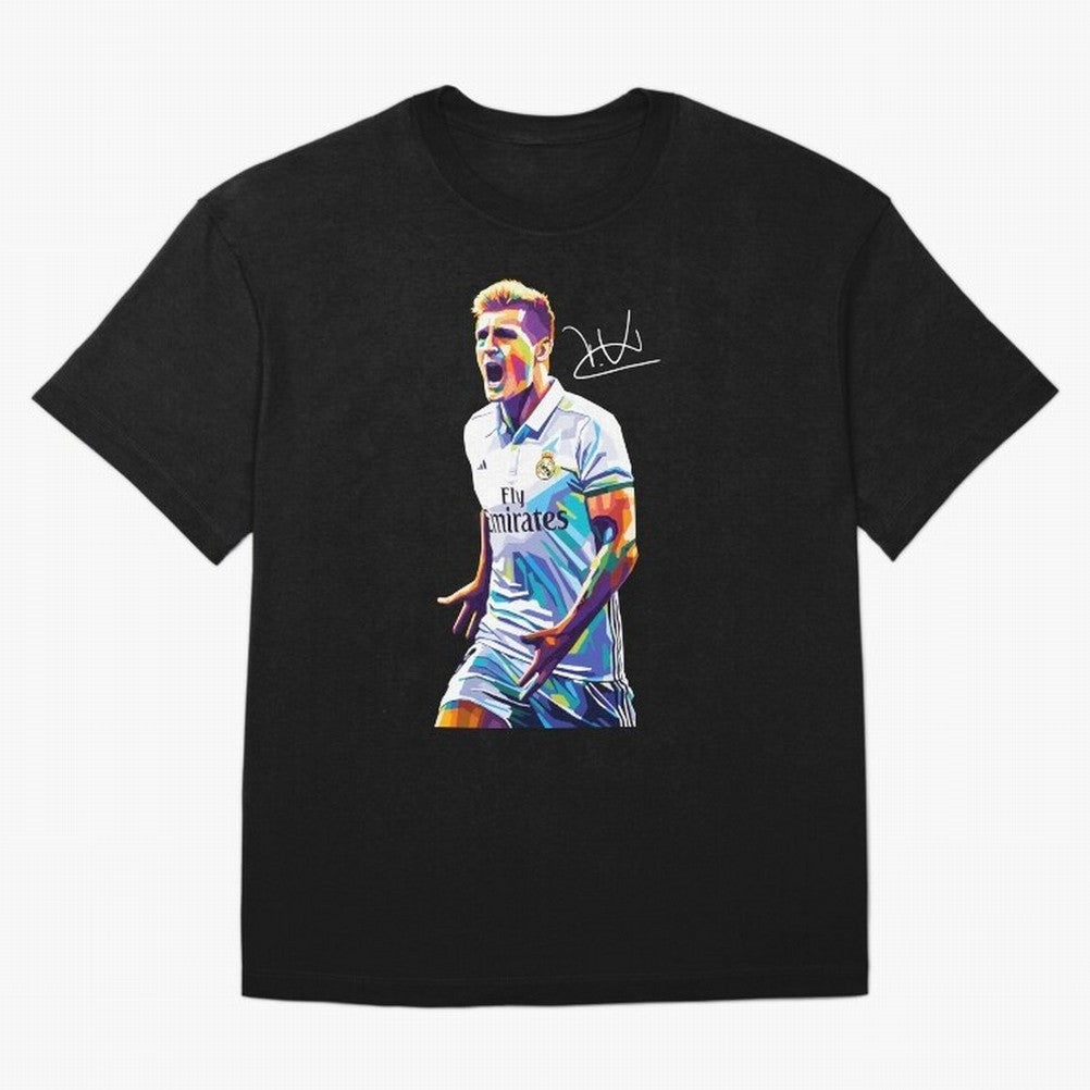 Kroos Footballer Wpap Art Oversized T-Shirt Make Memories around FIFA World Cup 2026 USA Canada Mexico Built around Cristiano Ronaldo, England and Germany Energy, Vintage Soccer Flavor, Modern Football Stars, National Flags and Final Night Emotion;