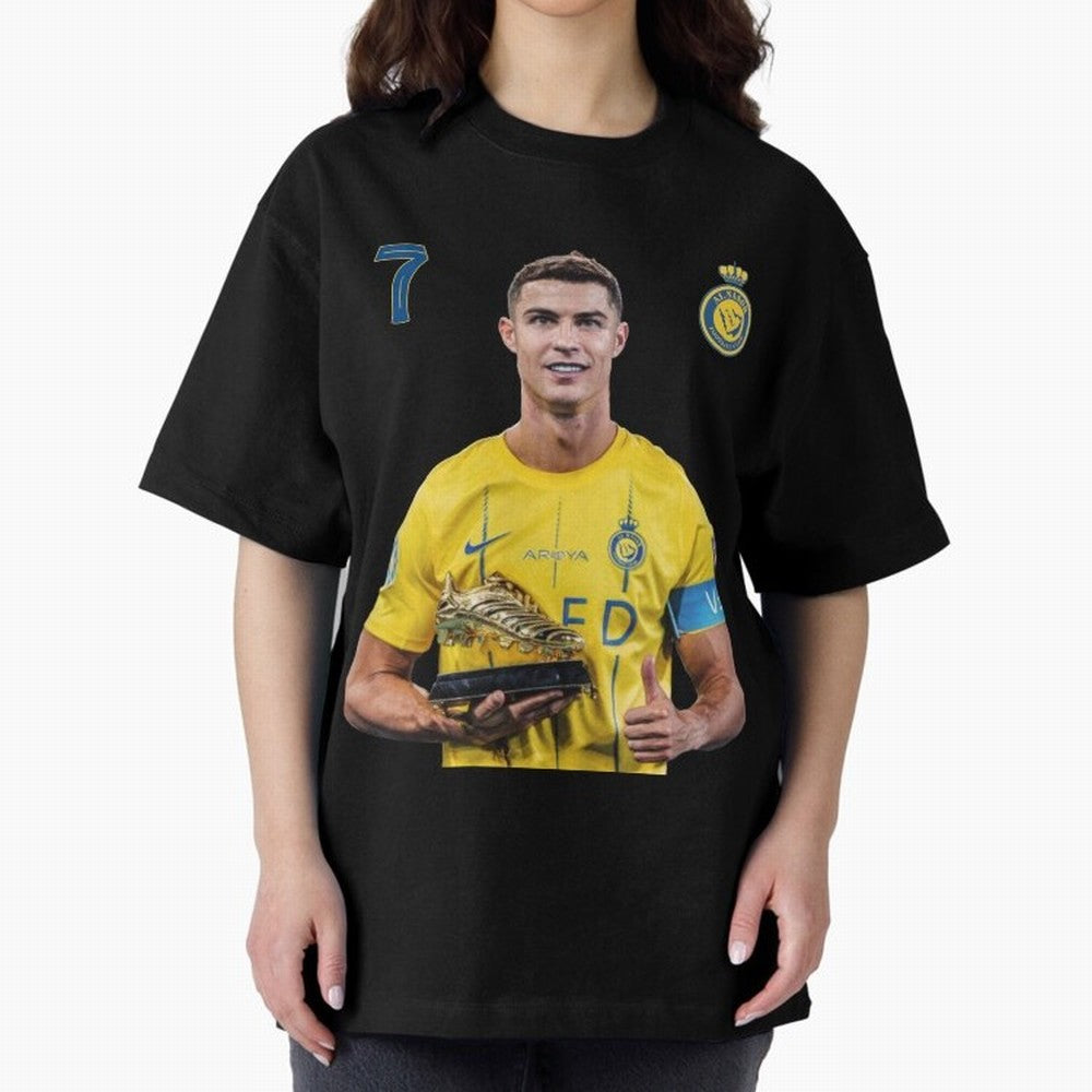 Cr7 cristiano ronaldo red black yellow blue milano real madid ronaldo cr ronaldo cristiano Portugal 7 9 united alnassr al nassr nassr al nassar hilal Oversized T-Shirt Support Your Favorite Stars during Match Day Hype around FIFA World Cup 2026,