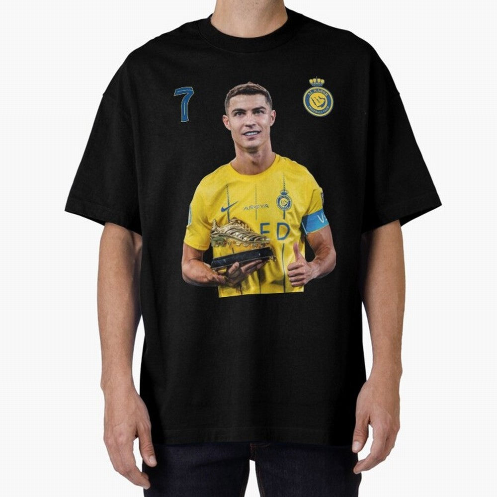 Cr7 cristiano ronaldo red black yellow blue milano real madid ronaldo cr ronaldo cristiano Portugal 7 9 united alnassr al nassr nassr al nassar hilal Oversized T-Shirt Support Your Favorite Stars during Match Day Hype around FIFA World Cup 2026,