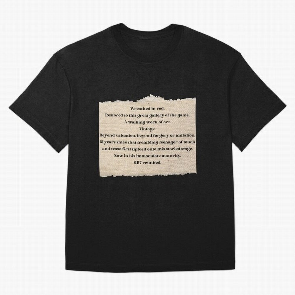 Cristiano Ronaldo Peter Drury Oversized T-Shirt Feel the Trophy Chase of FIFA World Cup 2026 for Fans of Messi and Argentina, France and Brazil, Bringing Sports Nostalgia, International Competition, Famous Players and Unforgettable Victories; Ideal