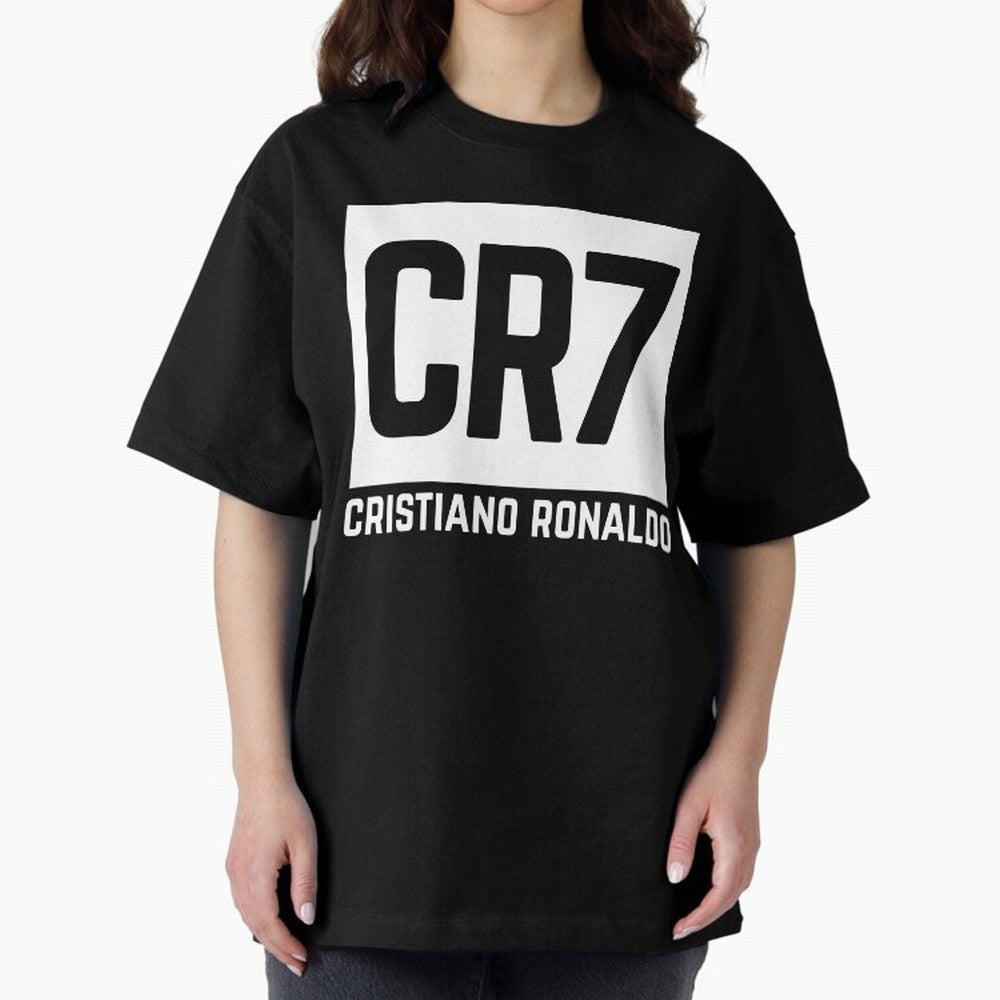 Cristiano Ronaldo white Oversized T-Shirt Cheer through Every Moment of Global Football Passion for FIFA World Cup 2026 Group Stage, Centered on Messi and Cristiano Ronaldo, Spain and Netherlands, Global Supporter Spirit, Legendary Goals, National