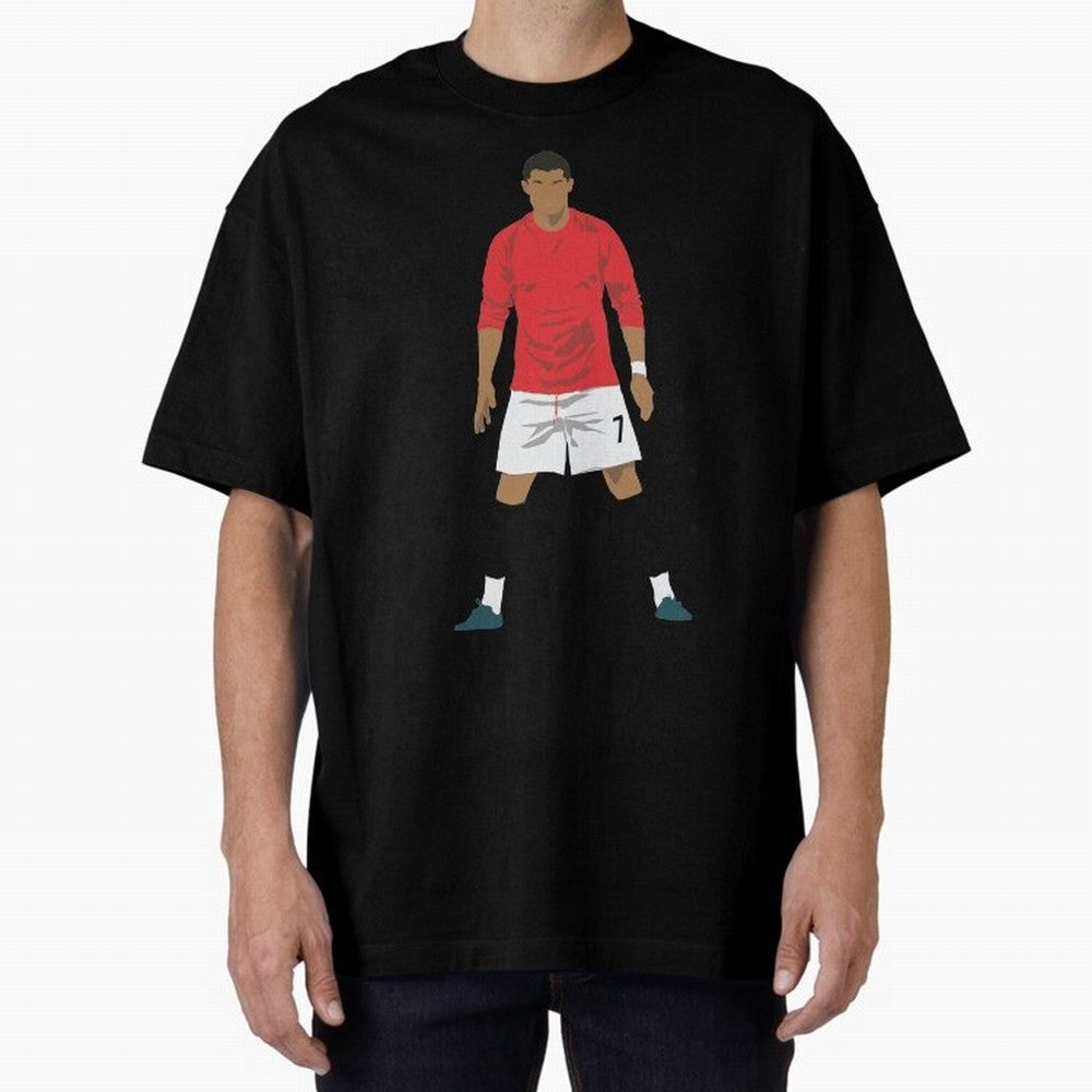 Cristiano Ronaldo MUFC Oversized T-Shirt Celebrate Football Heritage in the FIFA World Cup 2026 Journey through Mbappe and Neymar Highlights, Argentina Pride, Goal Celebration Energy, Supporter Heritage, Football Icons and Worldwide Tournament Joy;
