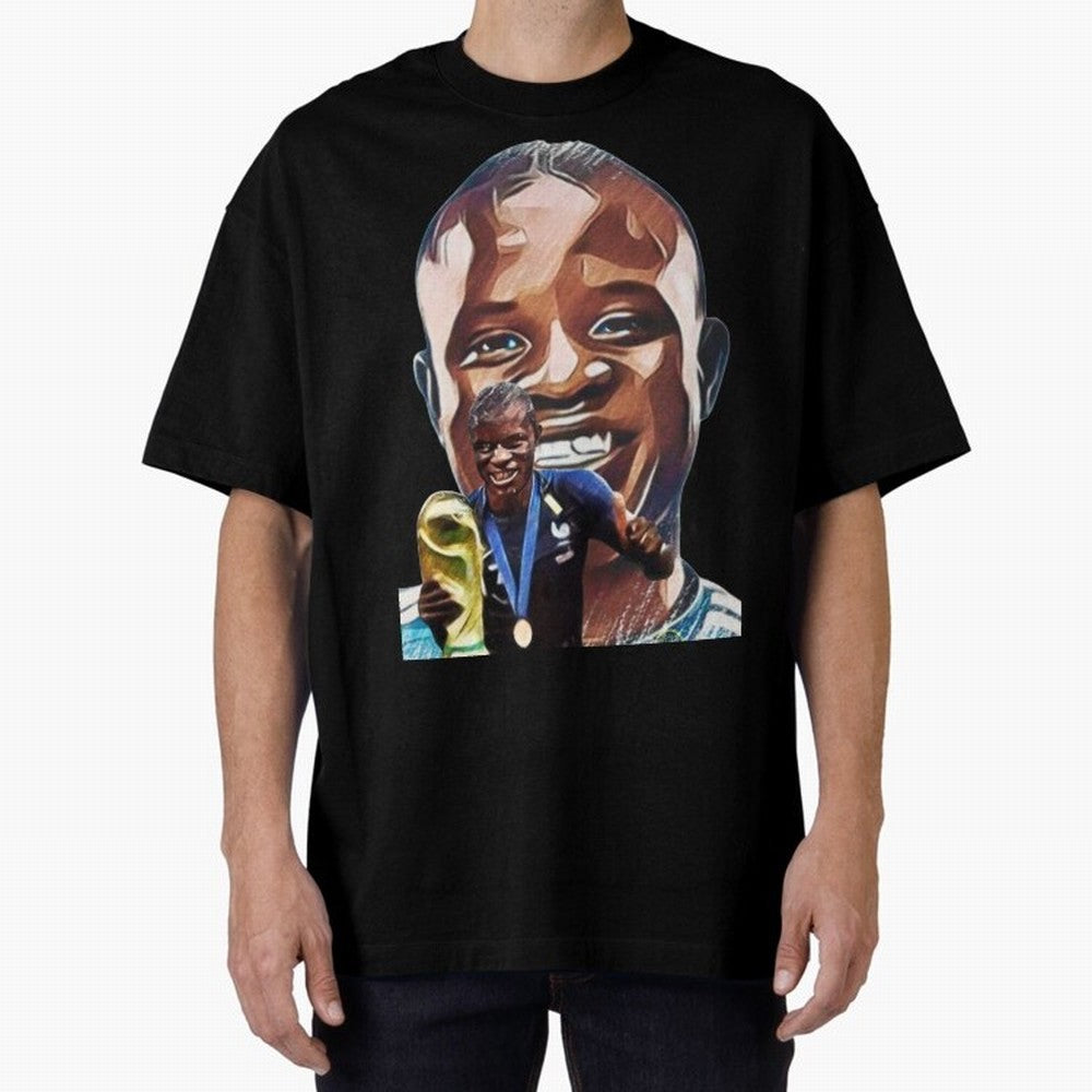 N'golo Kante Oversized T-Shirt Live for the Drama of Match Day Hype around FIFA World Cup 2026 Group Stage, Mbappe, Brazil, Champion Mindset, Group Stage Buzz, Knockout Tension and Passionate Fan Culture; Ideal for Fans Who Follow Messi, Cristiano