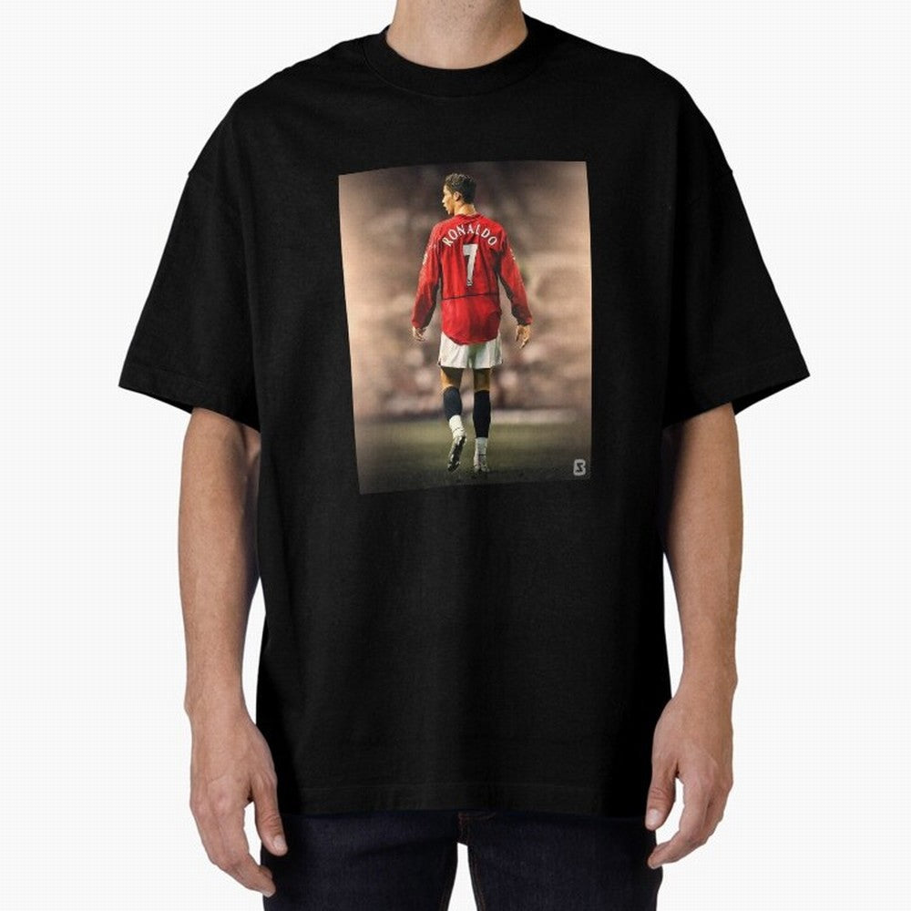 ronaldo Oversized T-Shirt Show Love for Legendary Goals in Global Football Passion for FIFA World Cup 2026 USA Canada Mexico, Centered on CR7, France, Vintage Soccer Flavor, Modern Football Stars, National Flags and Final Night Emotion; Ideal for