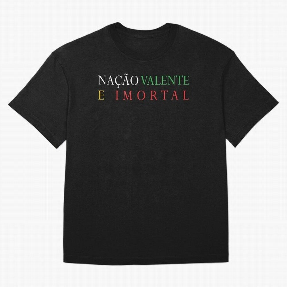 Na??o Valente e Imortal Portugal Oversized T-Shirt Create FIFA World Cup 2026 Group Stage Driven by Neymar, France Energy, Match Day Excitement, Supporter Culture, Golden Goals and Global Football Passion; Great for Supporters Who Love Legendary