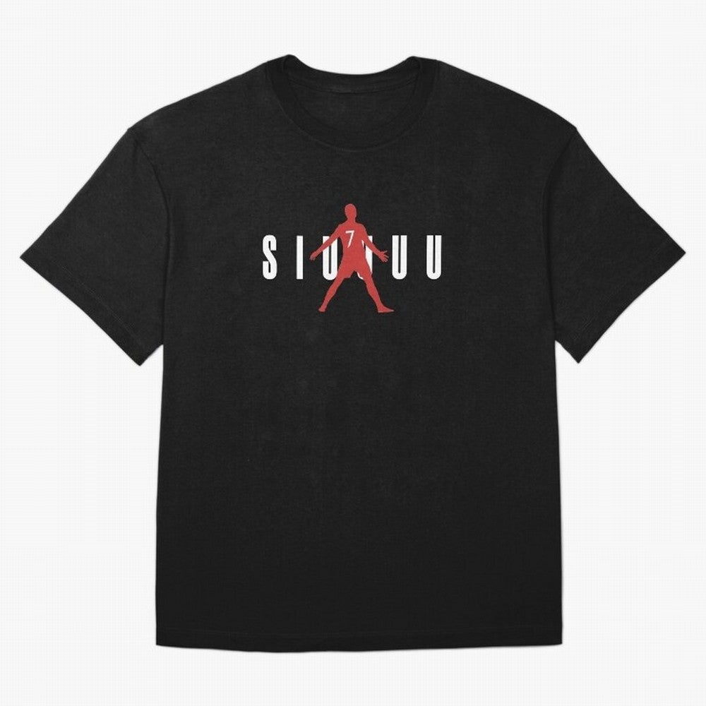 Cristiano Ronaldo Manchester United Siuuuu Oversized T-Shirt Represent Global Football Passion for FIFA World Cup 2026 Group Stage, Inspired by Neymar, Spain, Championship Spirit, Famous Goals, Roaring Crowds and International Football Unity; Made
