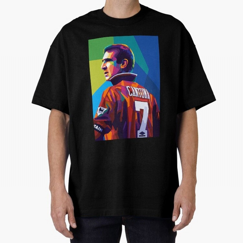 Cantona Man United 7 Pop Art Oversized T-Shirt Spotlight FIFA World Cup 2026 USA Canada Mexico Spirit, Made for Argentina and Brazil, Neymar, Worldwide Fan Energy, Dramatic Goals, Stadium Lights and Championship Celebrations; Perfect for Supporters