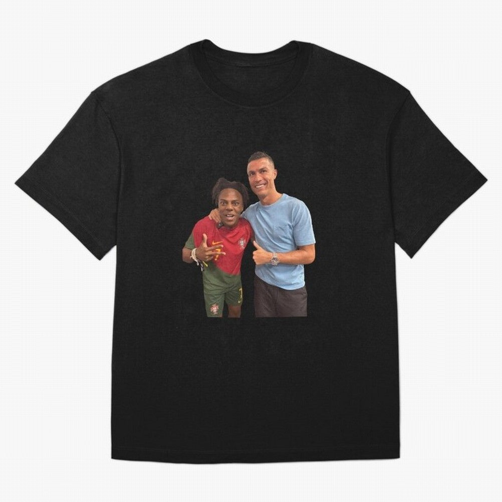 ISHOWSPEED MET RONALDO Oversized T-Shirt Follow Match Day Hype around FIFA World Cup 2026 USA Canada Mexico, Cristiano Ronaldo, Brazil, Tournament Hype, Historic Matchups, Family Viewing Parties and Global Sports Pride; Ideal for Passionate Fans