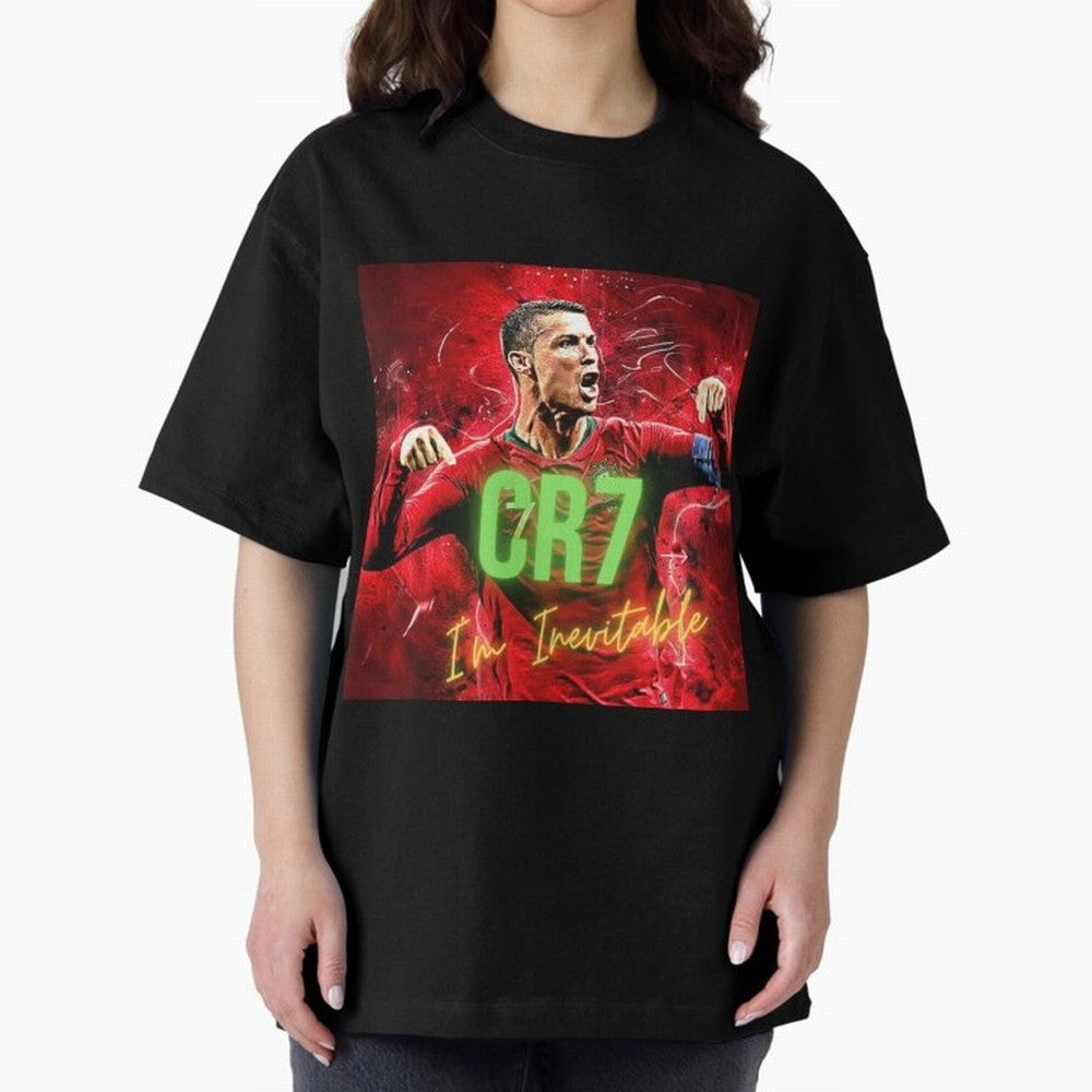 CR7 Oversized T-Shirt Wear the Spirit of FIFA World Cup 2026 Filled with Messi and Cristiano Ronaldo, England, France and Netherlands Energy, Stadium Chants, National Pride, Trophy Dreams and Unforgettable Football Memories; Perfect for People Who