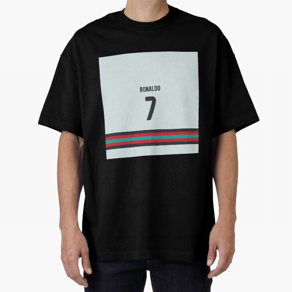 Cristiano Ronaldo Portugal Away Oversized T-Shirt Represent FIFA World Cup 2026 Group Stage for Fans of Messi, CR7 and Mbappe and Spain, Bringing Tournament Hype, Historic Matchups, Family Viewing Parties and Global Sports Pride; Ideal for Fans Who