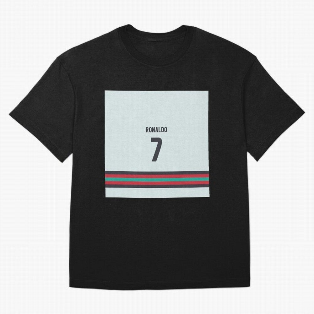 Cristiano Ronaldo Portugal Away Oversized T-Shirt Represent FIFA World Cup 2026 Group Stage for Fans of Messi, CR7 and Mbappe and Spain, Bringing Tournament Hype, Historic Matchups, Family Viewing Parties and Global Sports Pride; Ideal for Fans Who