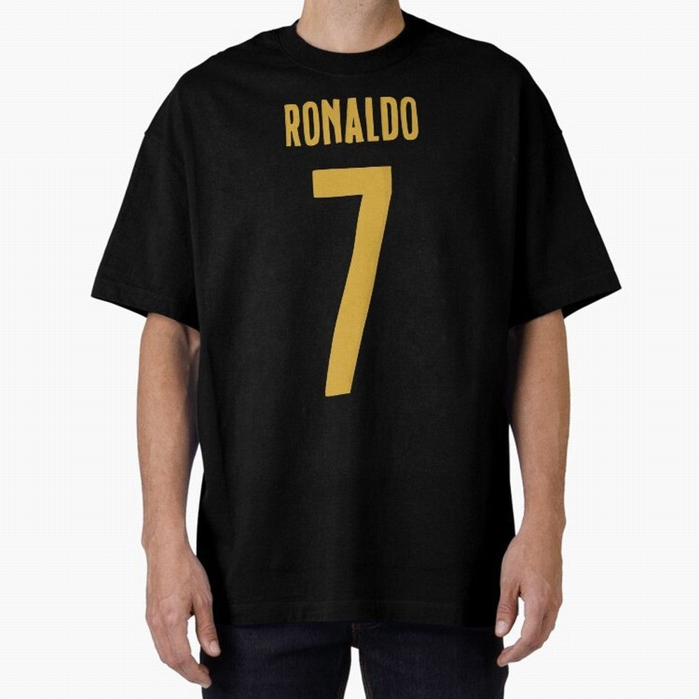 Ronaldo #7 (Portugal) Oversized T-Shirt Join FIFA World Cup 2026 Group Stage Spirit, Filled with Spain, Mbappe, Match Day Excitement, Supporter Culture, Golden Goals and Global Football Passion; Ideal for Football Dads, Football Moms, Friends,