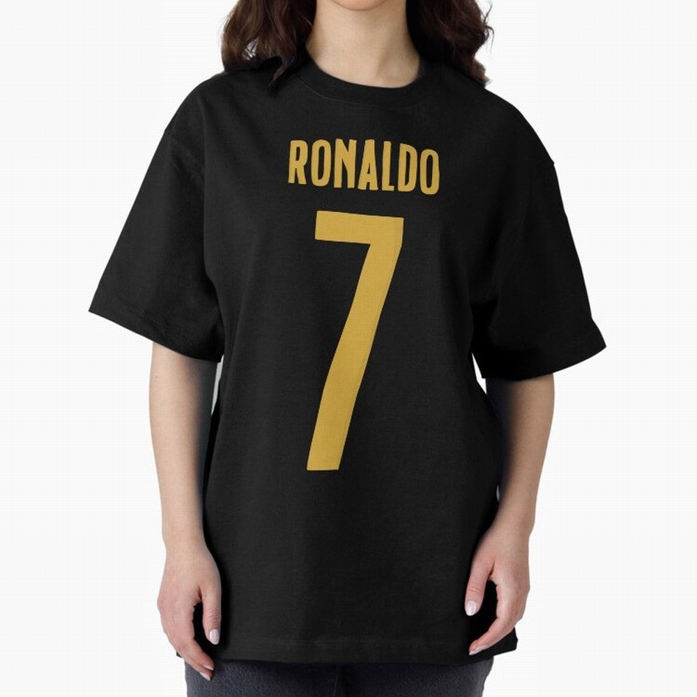 Ronaldo #7 (Portugal) Oversized T-Shirt Join FIFA World Cup 2026 Group Stage Spirit, Filled with Spain, Mbappe, Match Day Excitement, Supporter Culture, Golden Goals and Global Football Passion; Ideal for Football Dads, Football Moms, Friends,