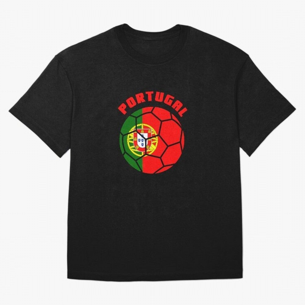Portugal Football Soccer Ball Oversized T-Shirt Stand Proud for the FIFA World Cup 2026 USA Canada Mexico Journey through Messi and Cristiano Ronaldo Highlights, England and Germany Pride, Football Passion, Legendary Performances, Festival Vibes