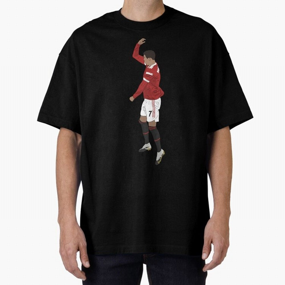 Cristiano Ronaldo Pirouette Siuuuu Goal Celebration Oversized T-Shirt Show Passion for the Stars of FIFA World Cup 2026 USA Canada Mexico Filled with CR7 and Messi, England Energy, Retro Football Energy, Iconic Rivalries, Trophy Chase Drama and