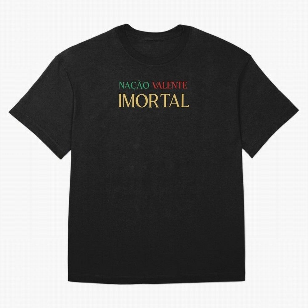 Na??o Valente Imortal Portugal Tuga Oversized T-Shirt Fuel FIFA World Cup 2026 Group Stage Inspired by Haaland and Mbappe, Brazil Energy, Championship Spirit, Famous Goals, Roaring Crowds and International Football Unity; Great for Supporters Who