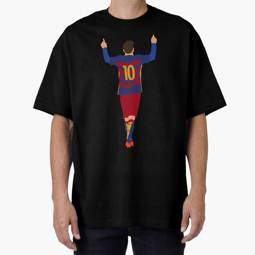 Lionel Messi - Fc Barcelona #s14 Oversized T-Shirt Celebrate Fan Culture around Match Day Hype around FIFA World Cup 2026, CR7 and Messi, Argentina and Brazil, Stadium Memories, Football Loyalty, International Chants and Championship Tradition;