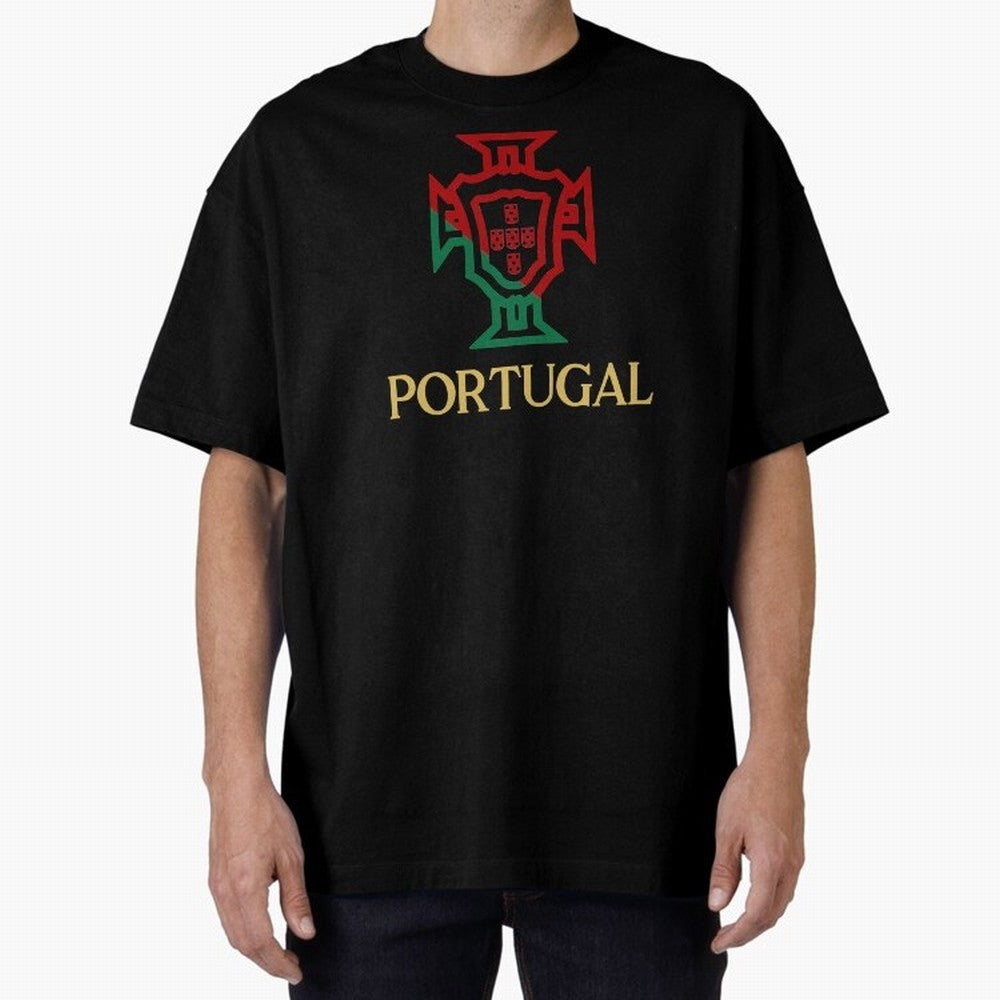 Portugal Tuga D Gold Oversized T-Shirt Spotlight FIFA World Cup 2026 Group Stage Connected to Neymar, England and Germany Energy, Goal Celebration Energy, Supporter Heritage, Football Icons and Worldwide Tournament Joy; Great for Supporters Who
