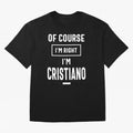 Cristiano Personalized Name Birthday Gift Oversized T-Shirt Celebrate Supporters United by Global Football Passion for FIFA World Cup 2026, Connected to Messi, CR7 and Mbappe, Portugal, Spain and Germany, Fan Favorite Moments, National Team
