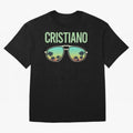Cool Glasses Cristiano Oversized T-Shirt Celebrate Every Goal in Global Football Passion for FIFA World Cup 2026 USA Canada Mexico, Celebrating Mbappe, Portugal, Supporter Pride, Iconic Celebrations, Legendary Names and Global Match Day Energy;