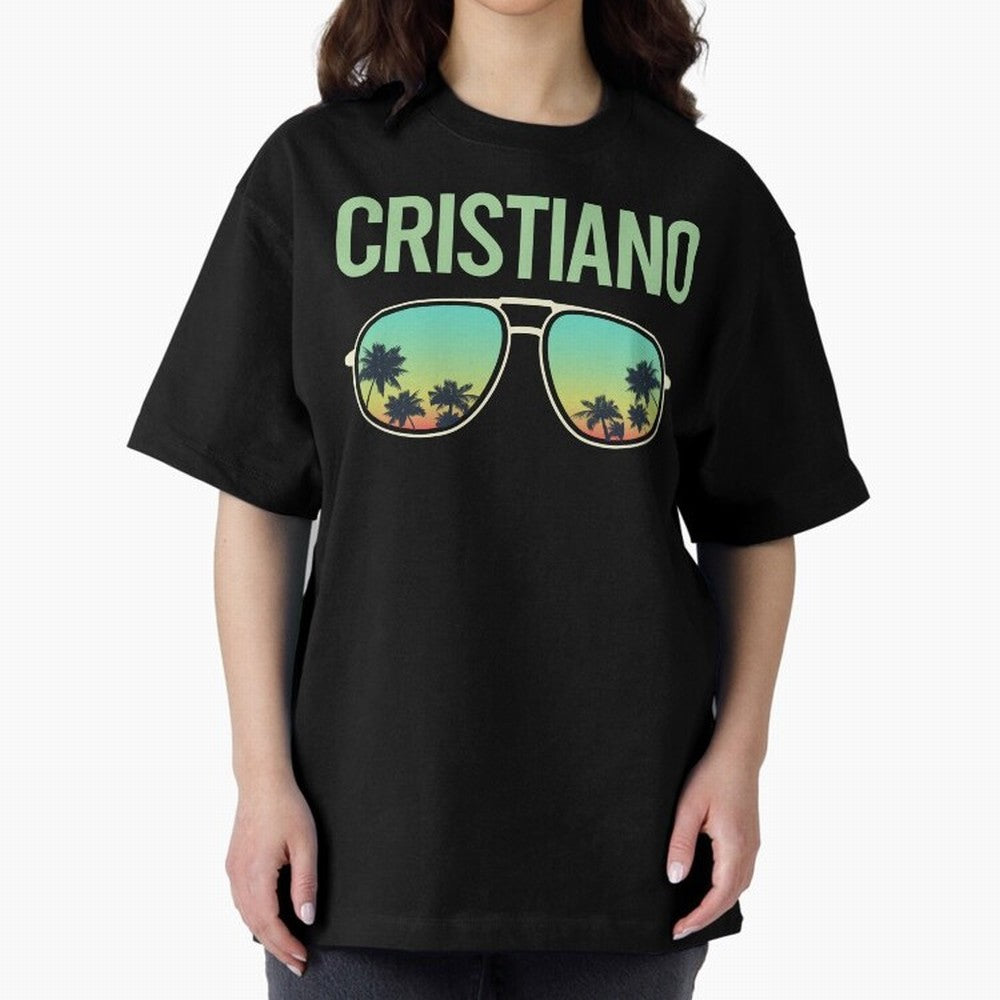 Cool Glasses Cristiano Oversized T-Shirt Celebrate Every Goal in Global Football Passion for FIFA World Cup 2026 USA Canada Mexico, Celebrating Mbappe, Portugal, Supporter Pride, Iconic Celebrations, Legendary Names and Global Match Day Energy;