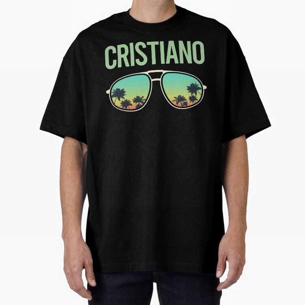 Cool Glasses Cristiano Oversized T-Shirt Celebrate Every Goal in Global Football Passion for FIFA World Cup 2026 USA Canada Mexico, Celebrating Mbappe, Portugal, Supporter Pride, Iconic Celebrations, Legendary Names and Global Match Day Energy;