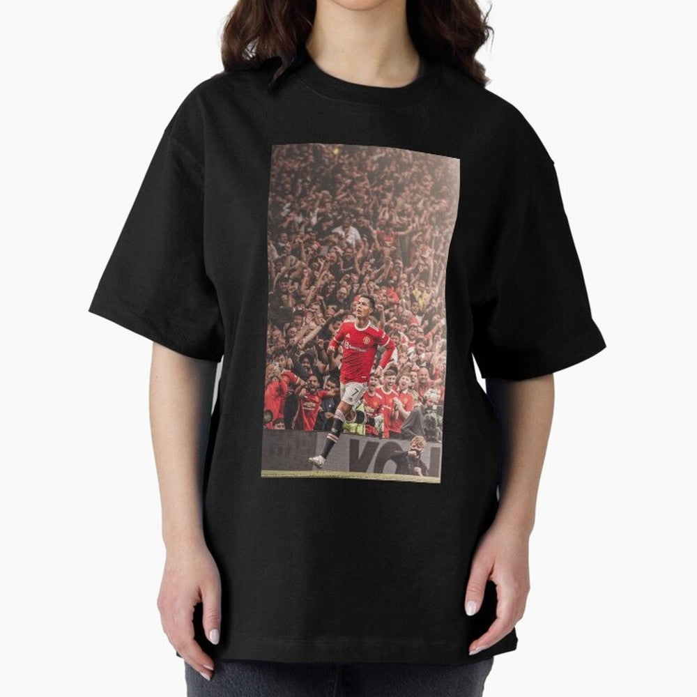 cristiano Oversized T-Shirt Bring Bold Fan Energy to Match Day Hype around FIFA World Cup 2026 Group Stage, CR7, France and Portugal, Sports Nostalgia, International Competition, Famous Players and Unforgettable Victories; Perfect for Fans,