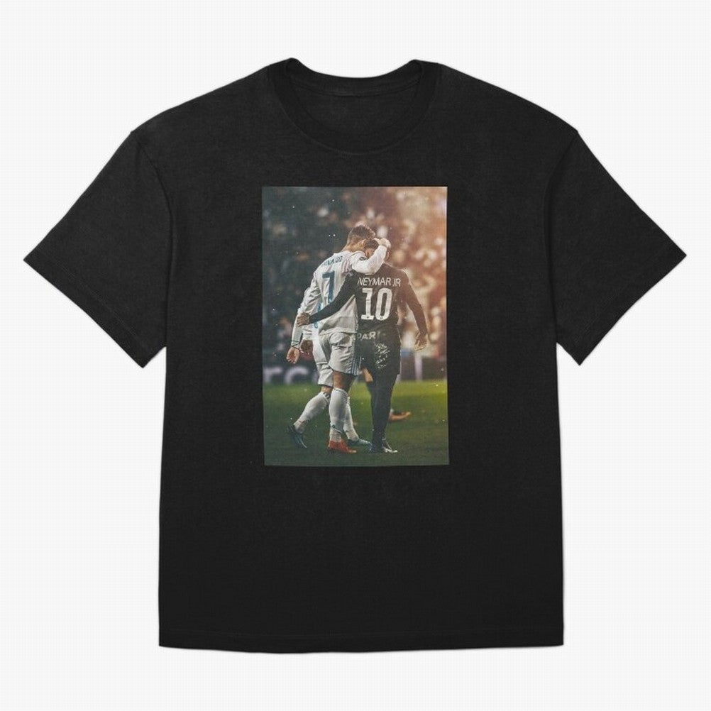 Neymar and Ronaldo Oversized T-Shirt Embrace the FIFA World Cup 2026 Group Stage Journey through Cristiano Ronaldo, Haaland and CR7 Highlights, Brazil Pride, Championship Spirit, Famous Goals, Roaring Crowds and International Football Unity;