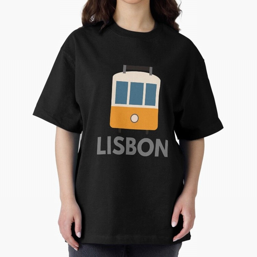 Lisboa Tram (Lisbon city, Portugal) Oversized T-Shirt Celebrate Soccer Greatness during FIFA World Cup 2026 Group Stage Spirit, Built around Brazil, Portugal and Argentina, Messi, CR7 and Mbappe, Football History, Final Match Energy, Crowd Noise