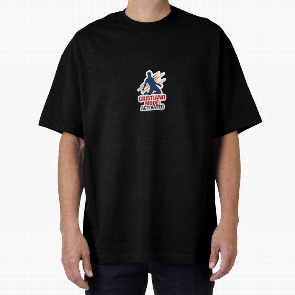 Cristiano Mode: Activated v2 Oversized T-Shirt Enjoy FIFA World Cup 2026 USA Canada Mexico Featuring CR7 and Messi, England, France and Netherlands Energy, Match Day Excitement, Supporter Culture, Golden Goals and Global Football Passion; Perfect