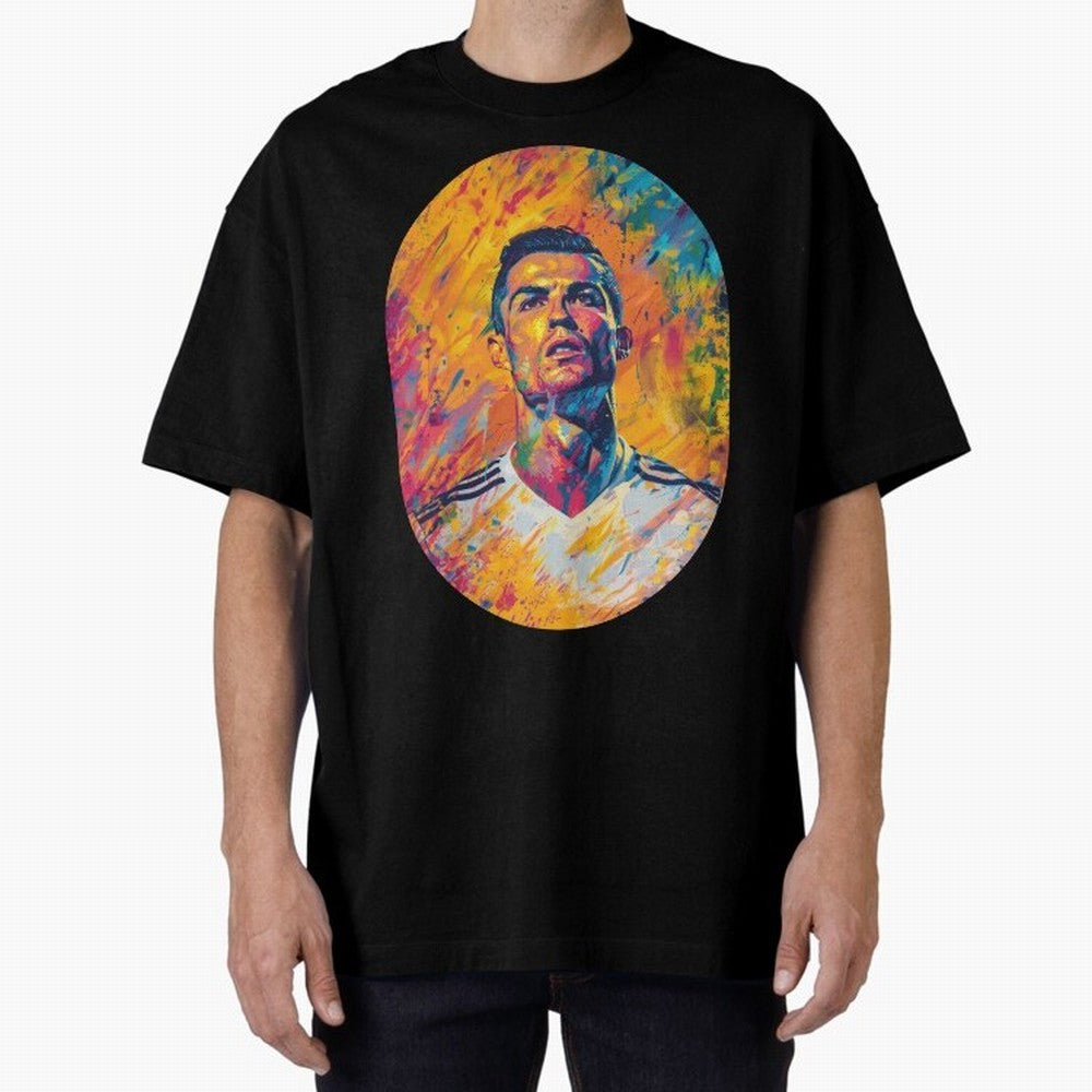 Cristiano Oversized T-Shirt Honor the FIFA World Cup 2026 Journey through CR7 and Messi Highlights, England Pride, Retro Football Energy, Iconic Rivalries, Trophy Chase Drama and Stadium Atmosphere; Created for Match Day Parties, Soccer Gifts, Fan