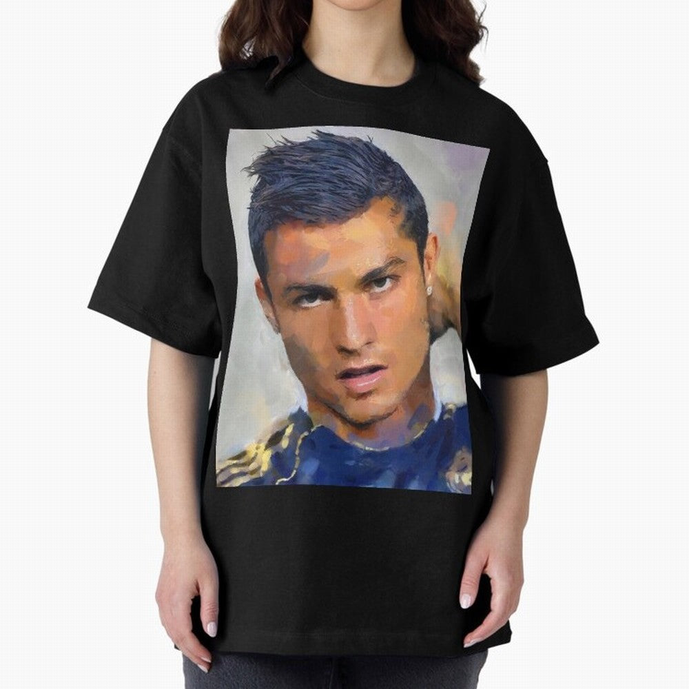 Cristiano Oversized T-Shirt Represent Fans Who Live for Match Day Hype around FIFA World Cup 2026 Group Stage, Messi, Neymar and Mbappe, England, Football Festival Excitement, Trophy Ambitions, Country Rivalries and Star Player Buzz; Great for