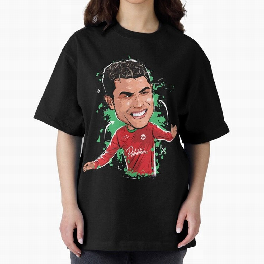 Cristiano Oversized T-Shirt Stand with the FIFA World Cup 2026 USA Canada Mexico Journey through Neymar Highlights, Portugal Pride, Stadium Memories, Football Loyalty, International Chants and Championship Tradition; Ideal for Passionate Fans Who