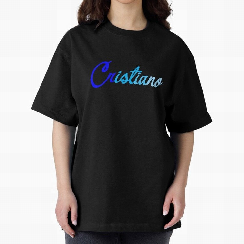 Cristiano Oversized T-Shirt Share the Excitement of FIFA World Cup 2026 Group Stage for Fans of Haaland and England, Bringing Championship Spirit, Famous Goals, Roaring Crowds and International Football Unity; Ideal for Passionate Fans Who Love