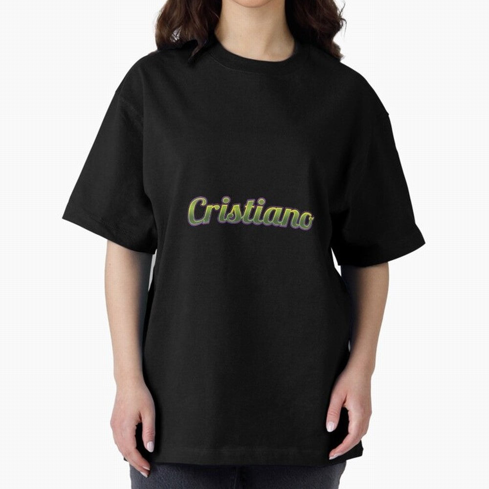 Cristiano Oversized T-Shirt Follow the Final Road of FIFA World Cup 2026 Spirit, Driven by Argentina and Brazil, Messi, Football Festival Excitement, Trophy Ambitions, Country Rivalries and Star Player Buzz; Created for Match Day Parties, Soccer