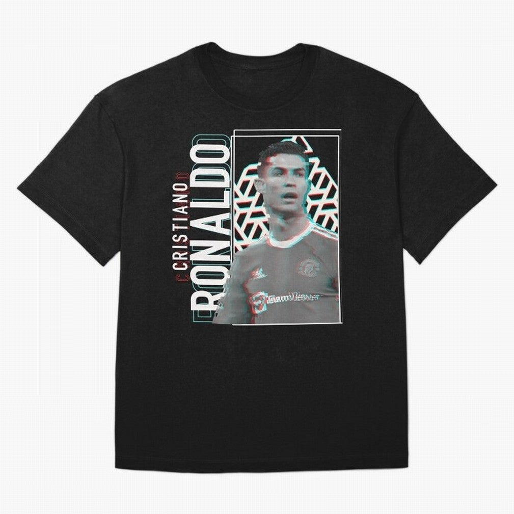 Cristiano Ronaldo Glith Effect Oversized T-Shirt Wear the Spirit of FIFA World Cup 2026 USA Canada Mexico Spirit, Driven by Netherlands, Cristiano Ronaldo, Haaland and CR7, Classic Soccer Heritage, Championship Pressure, Fan Loyalty and