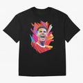 Cristiano Ronaldo Pop Art WPAP Oversized T-Shirt Capture Global Football Passion for FIFA World Cup 2026 USA Canada Mexico, Capturing Messi, CR7 and Mbappe, England, France and Netherlands, Global Supporter Spirit, Legendary Goals, National Colors